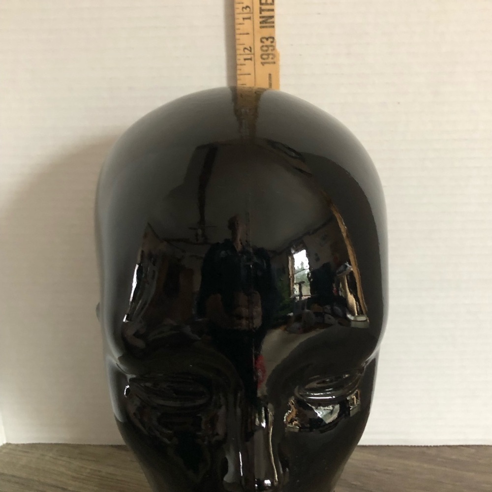 Vtg Black Glass Mannequin Head - Picture 12 of 15